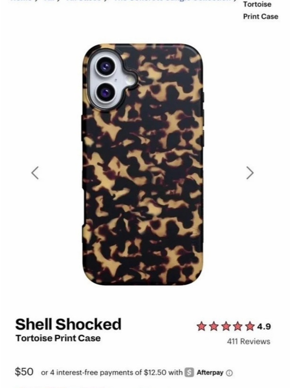 Casely Shell Shocked Tortoise Print Case iPhone 17